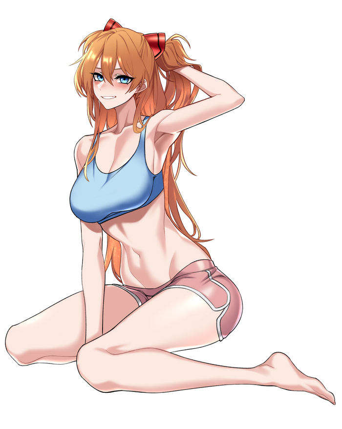 Asuka - NSFW, Anime art, Anime, Evangelion, Asuka langley, Longpost