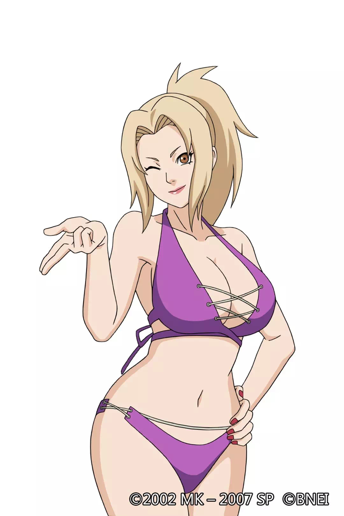 Tsunade - NSFW, Tsunade, Boobs, Hips, Naruto, Anime, Art, Erotic, Stomach, Navel, Longpost, Anime art, Swimsuit