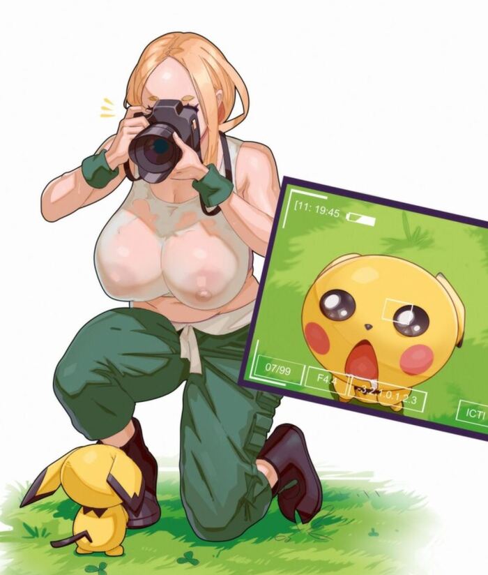 Pica-Pica!! - NSFW, Humor, Pikachu, Girls, Pokemon, Repeat, Boobs