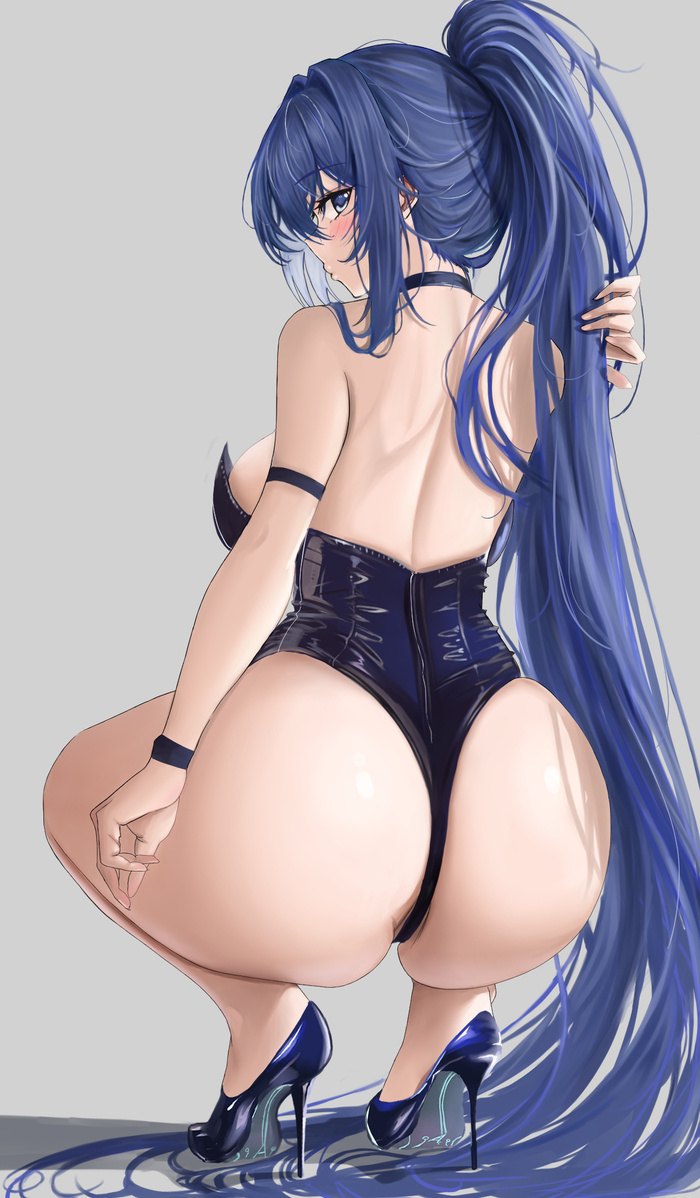 Juicy - NSFW, Art, Anime, Anime art, Hand-drawn erotica, Erotic, Azur lane, New jersey, Extra thicc, Booty, New Jersey