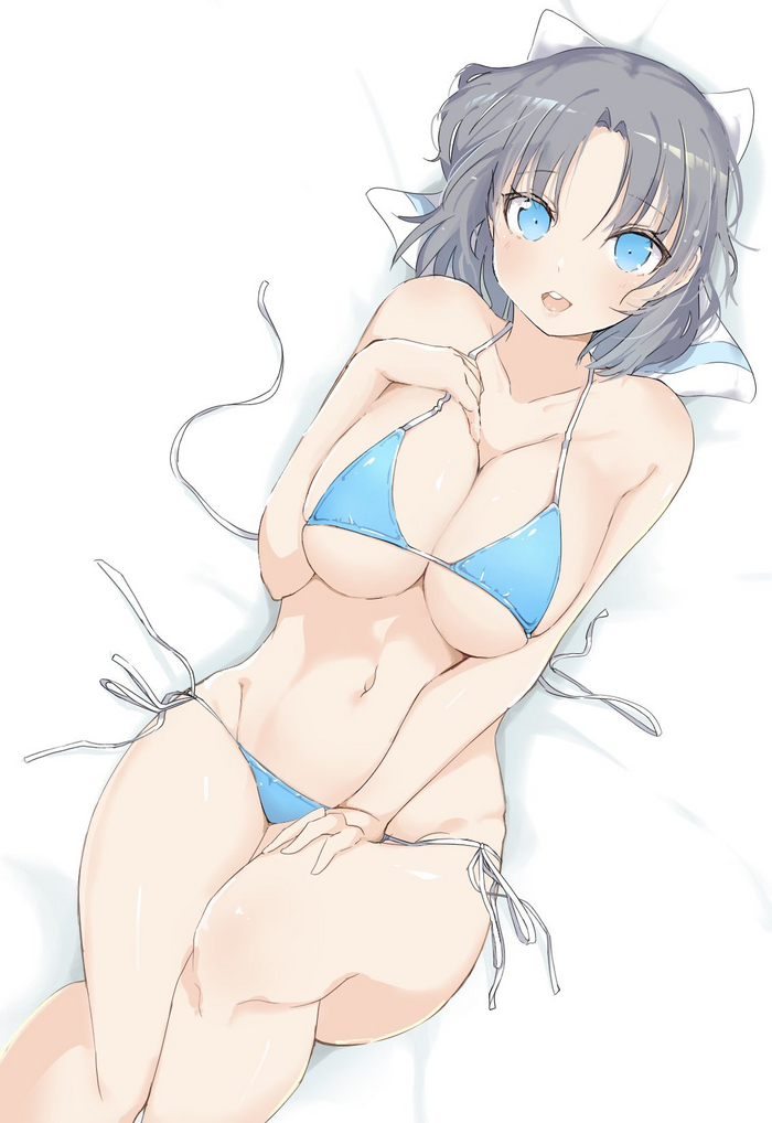 Yumi - NSFW, Anime, Anime art, Art, Girls, Yumi (Senran Kagura), Senran kagura, Swimsuit, Boobs, Twitter (link)