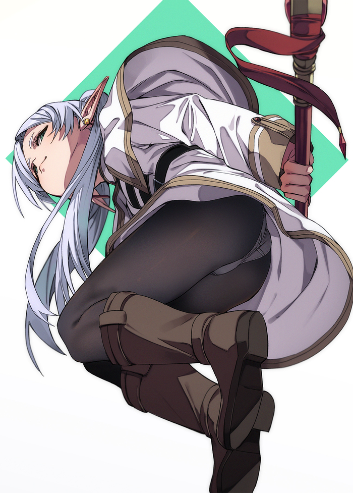 Freeren - NSFW, Art, Anime, Anime art, Hand-drawn erotica, Erotic, Sousou no Frieren, Frieren, Pantsu, Elves