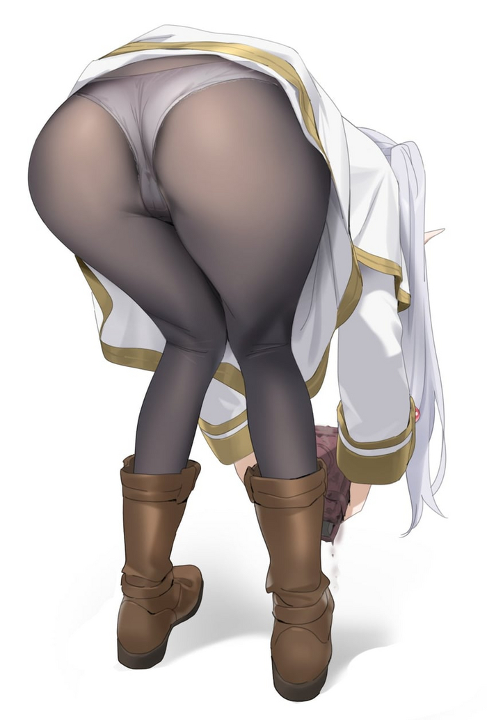 You've seen Freeren's ass. Your luck is boosted for this weekend - NSFW, Anime, Anime art, Sousou no Frieren, Frieren, Tights, Booty, Pantsu, Elves