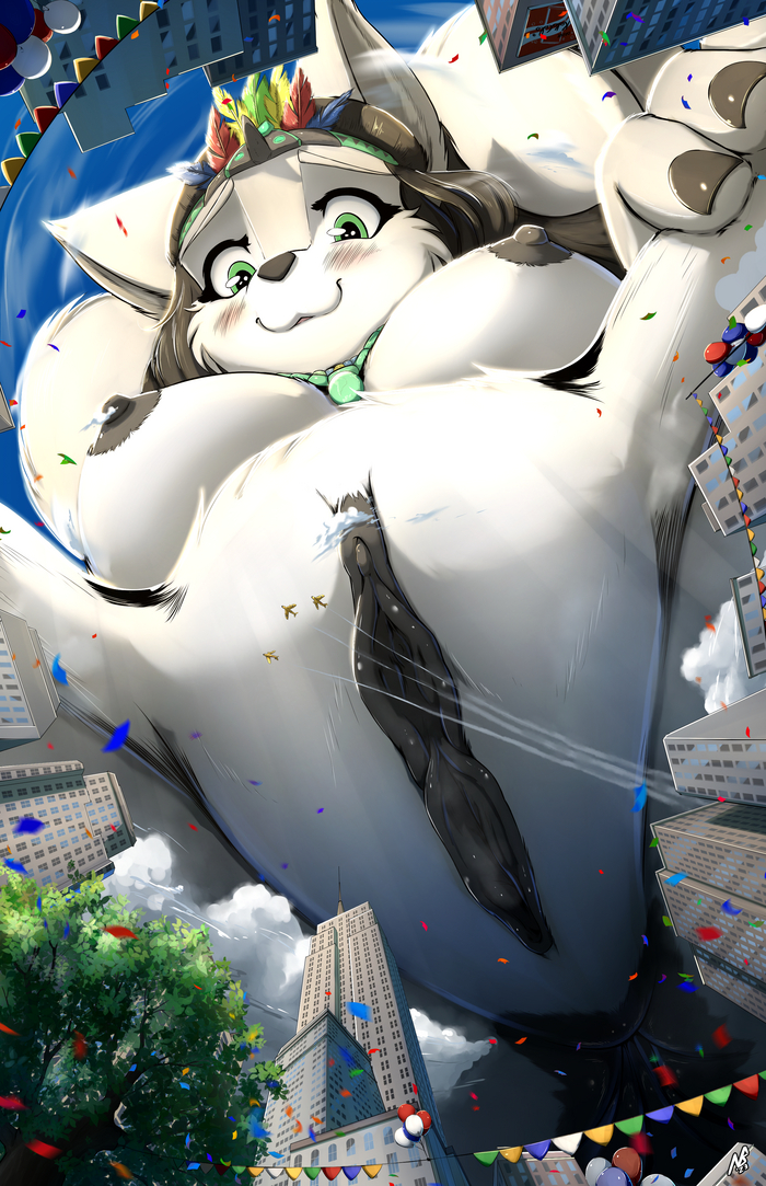 The festival - NSFW, Giantess, Giga-giantess, Vagina, Furry, Macro Furries, Notbad621, Holidays, Furry squirrel