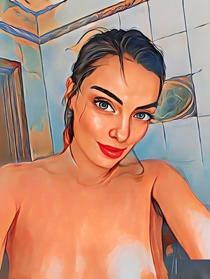 Those eyes drove me crazy) - NSFW, My, Erotic, Girls, Boobs, Eyes, Longpost, Neural network art