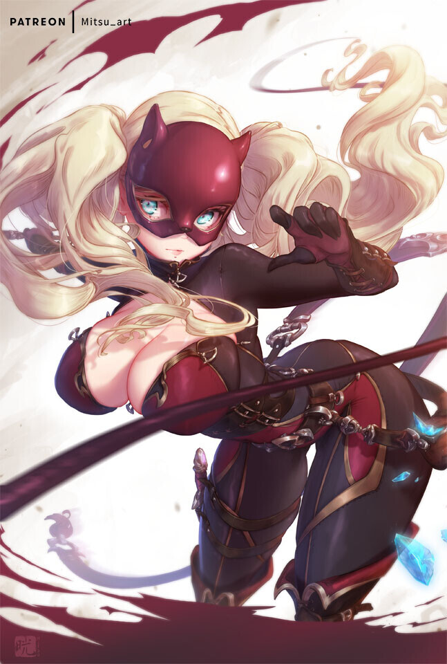 PANTHER - NSFW, Mitsu Art, Art, Anime, Anime art, Hand-drawn erotica, Persona 5, Ann takamaki, Games, Longpost