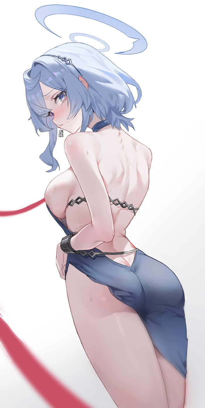 Ako Amau - NSFW, Erotic, Boobs, Booty, Amau Ako, Girls, Anime art, Hand-drawn erotica, Anime, Blue archive