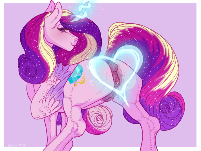 Соблазнительная мишень - NSFW, My Little Pony, PonyArt, MLP Explicit, MLP anatomically correct, Princess Cadance