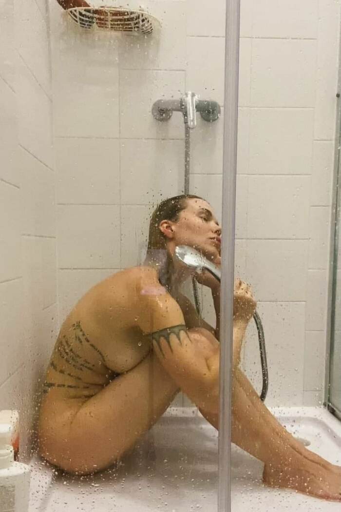 Sorabi - NSFW, Girls, Erotic, Boobs, Booty, Naked, Wet, Shower, Without underwear, Legs, Feet, Hips, Behind the glass, Blonde, Girl with tattoo, Sexuality, Longpost