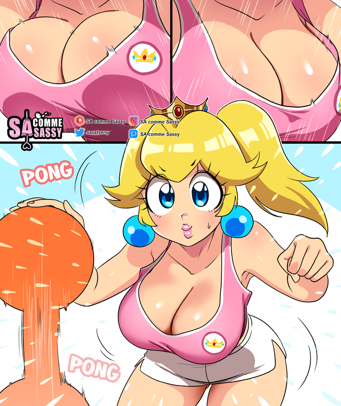 Ну, раз уж мы всё рано в такой интересной позе, Линкуся... - NSFW, Link, Princess Peach, The Legend of Zelda, Super Mario Bros, Игры, Сиськи, Попа, Game Art, Арт, Кроссовер, Длиннопост