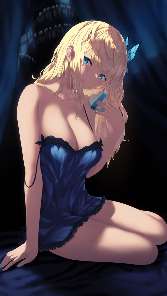 Sena Kashiwazaki - NSFW, Erotic, Boobs, Anime art, Girls, Anime, Hand-drawn erotica, Sena Kashiwazaki, Boku wa Tomodachi ga Sukunai, Cait, Underwear