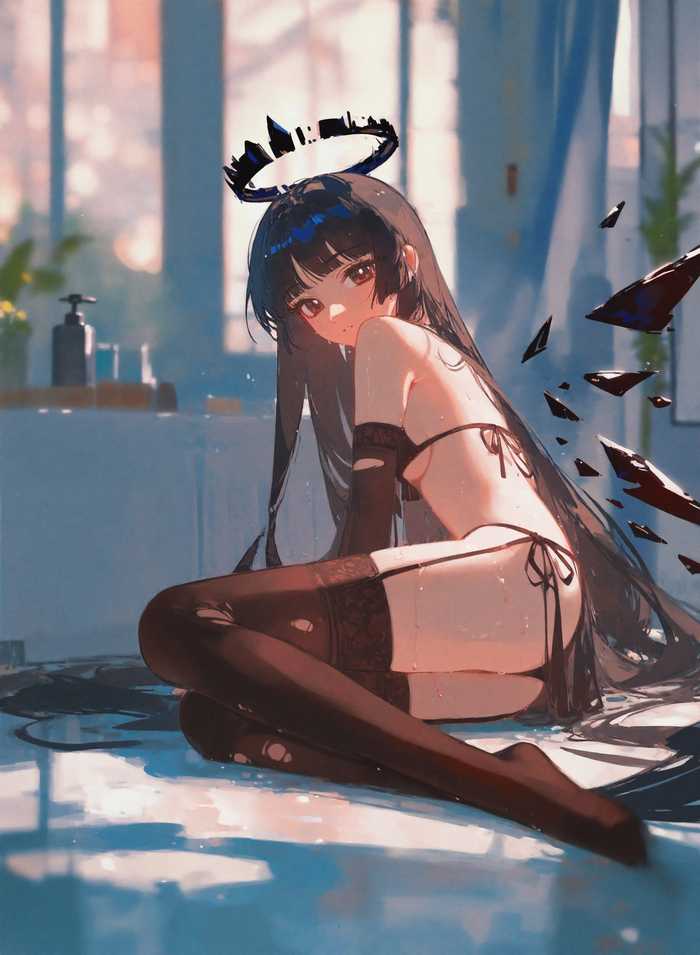 Virtuosa - NSFW, Anime art, Anime, Arknights, Virtuosa, Neural network art