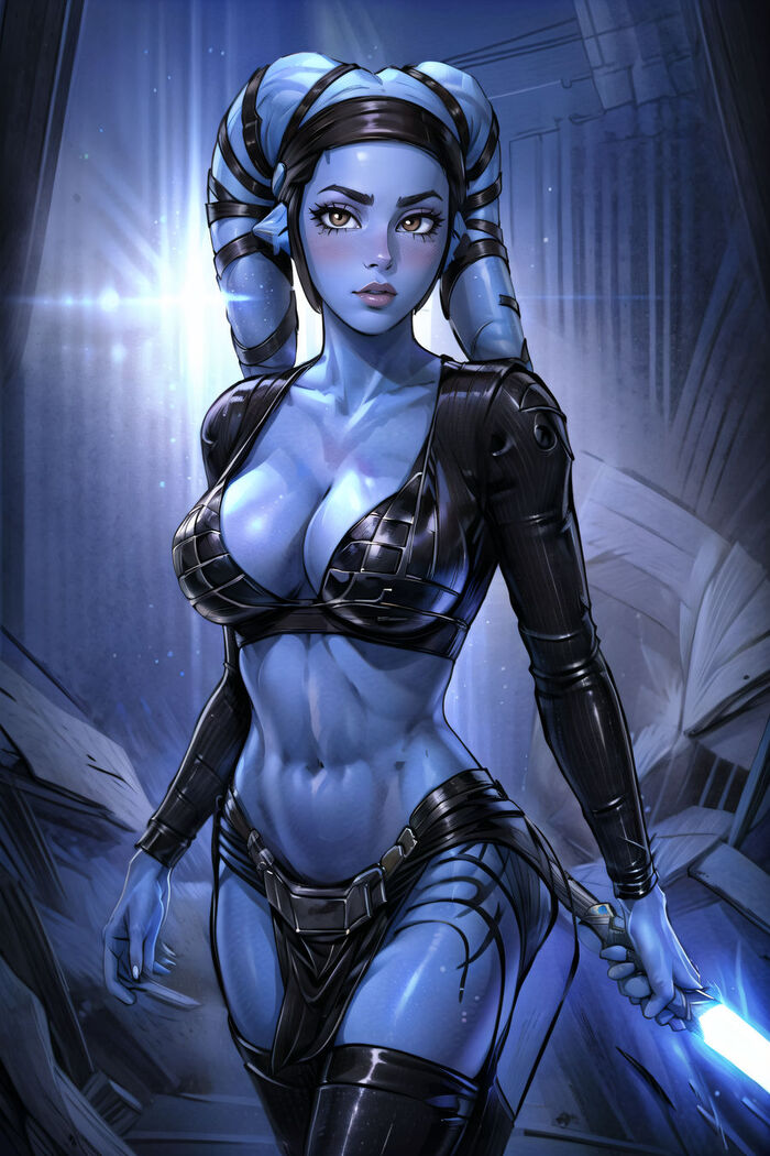 Eila Secura - NSFW, Hand-drawn erotica, Neural network art, Star Wars, Eila Secura, Jedi