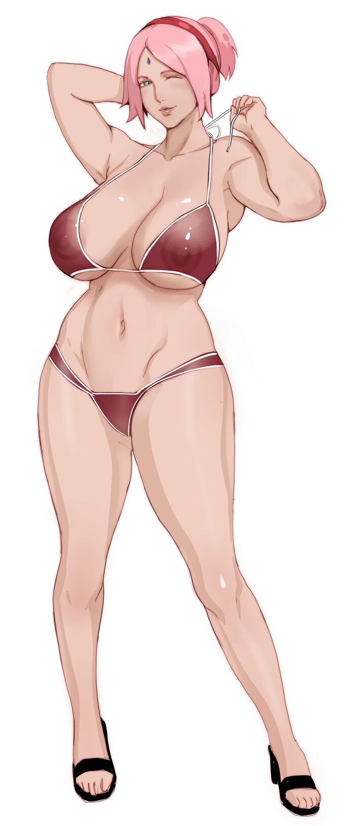 Juicy - NSFW, Art, Anime, Anime art, Hand-drawn erotica, Erotic, Extra thicc, MILF, Boobs, Underwear, Swimsuit, Girls, Women, Sakura haruno, Ino yamanaka, Temari, Tenten, Hinata hyuga, Tsunade, Longpost