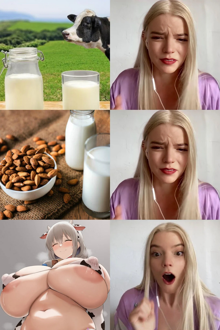 Mmm, milk - NSFW, Anime, Anime memes, Breast milk, Milk, Cowsuit, Uzaki-Chan wa asobitai!, Uzaki Tsuki
