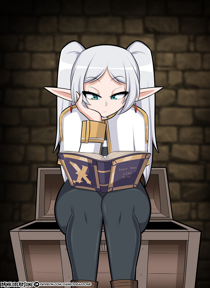 Good Chair - NSFW, Anime, Anime art, Tentacles, Elves, Sousou no Frieren, Frieren, Mimic, Longpost, Twitter (link)