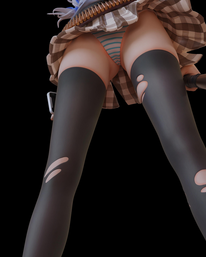 I gave a with a bat even before all sorts of - NSFW, Anime, Figurines, Houkai gakuen, Kiana kaslana, Stockings, Pantsu, Bit, Video, Soundless, Vertical video, Longpost