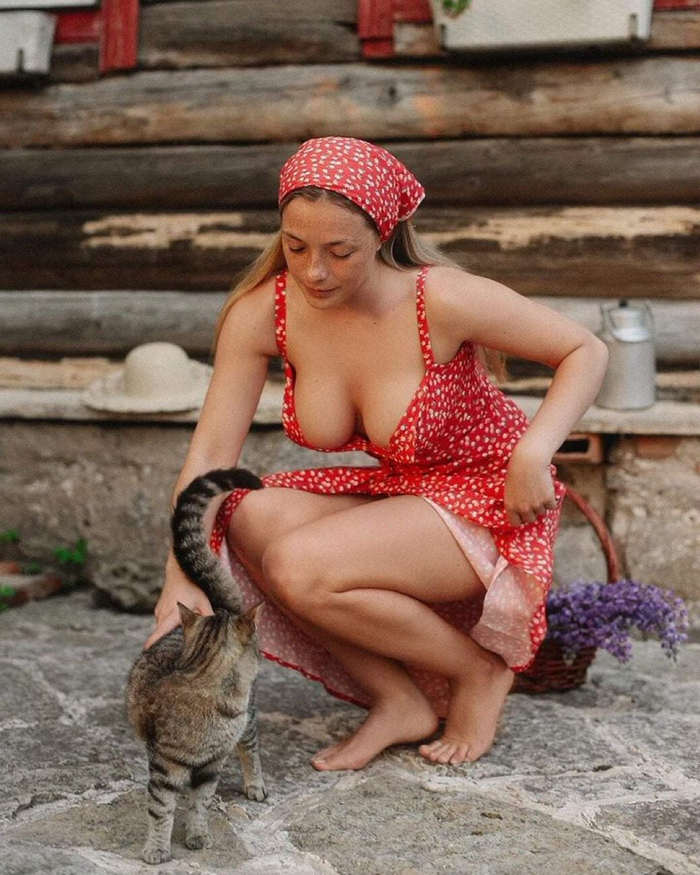 kitties - NSFW, Girls, Erotic, The photo, cat, Olga Kobzar