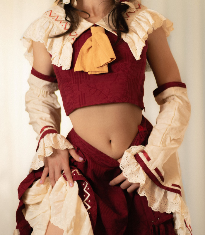 Cosplay of Hakurei Reimu from Touhou - NSFW, Erotic, Boobs, Cosplay, Touhou, Hakurei Reimu, Longpost, Twitter (link)