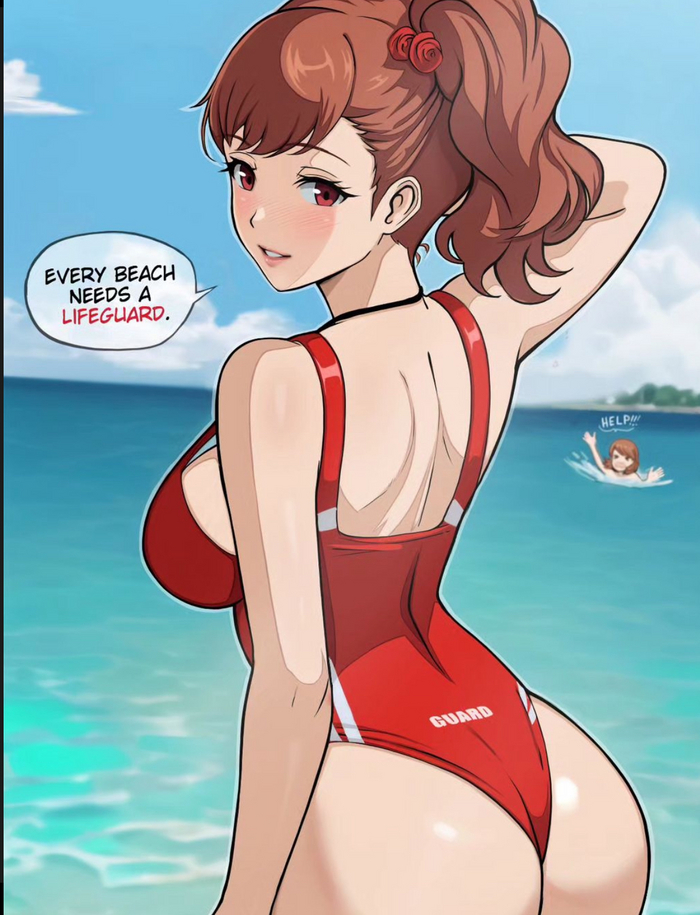 The Most Beautiful Lifeguard - NSFW, Anime art, Anime, Games, Persona 3, Takeba Yukari