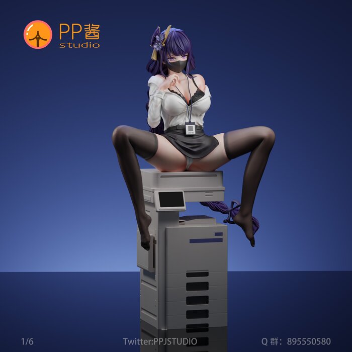 Office Raiden - NSFW, Anime, Boobs, Figurines, Labia, Dildo, Stockings, Pantsu, Bra, Neckline, IFIs, Raiden Shogun (Genshin Impact), Genshin impact, Longpost