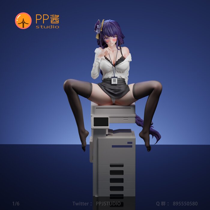 Office Raiden - NSFW, Anime, Boobs, Figurines, Labia, Dildo, Stockings, Pantsu, Bra, Neckline, IFIs, Raiden Shogun (Genshin Impact), Genshin impact, Longpost