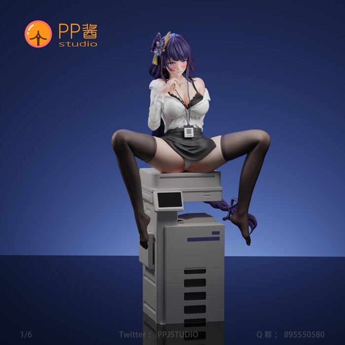 Office Raiden - NSFW, Anime, Boobs, Figurines, Labia, Dildo, Stockings, Pantsu, Bra, Neckline, IFIs, Raiden Shogun (Genshin Impact), Genshin impact, Longpost