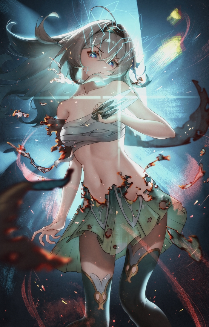 Sveta - NSFW, Firefly (Honkai: Star Rail), Anime, Anime art, Pixiv, Stomach, Navel, Honkai: Star Rail