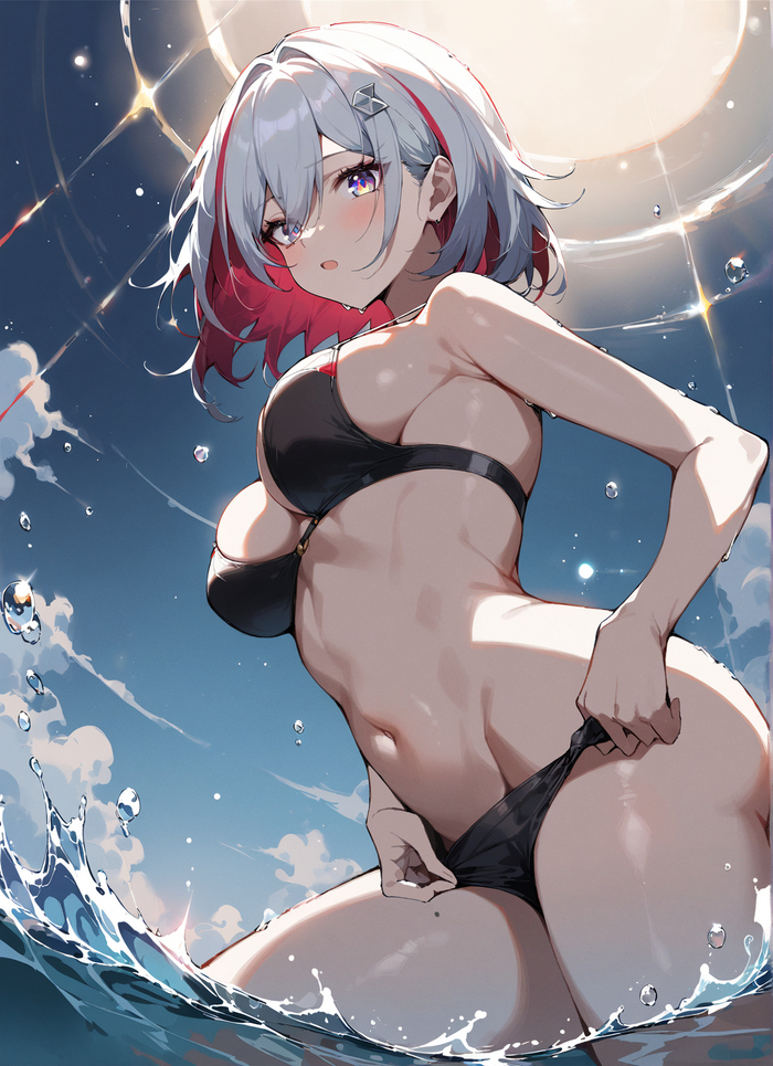 Topaz - NSFW, Anime art, Honkai: Star Rail, Topaz (Honkai: Star Rail), Swimsuit, Neural network art