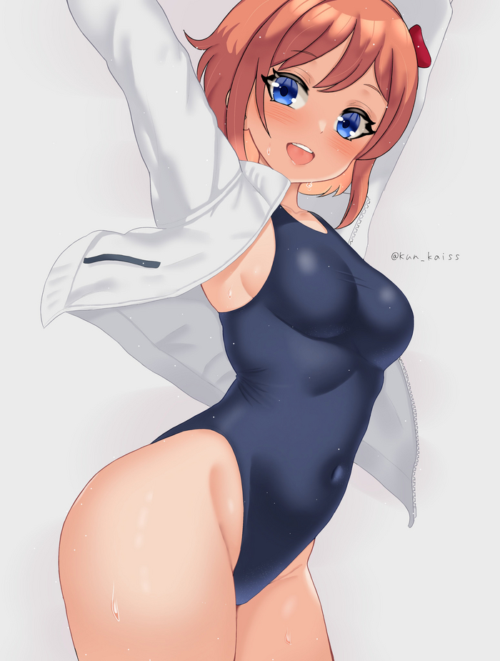 Сайори - NSFW, Anime Art, Аниме, Doki Doki Literature Club, Sayori, Визуальная новелла, Купальник