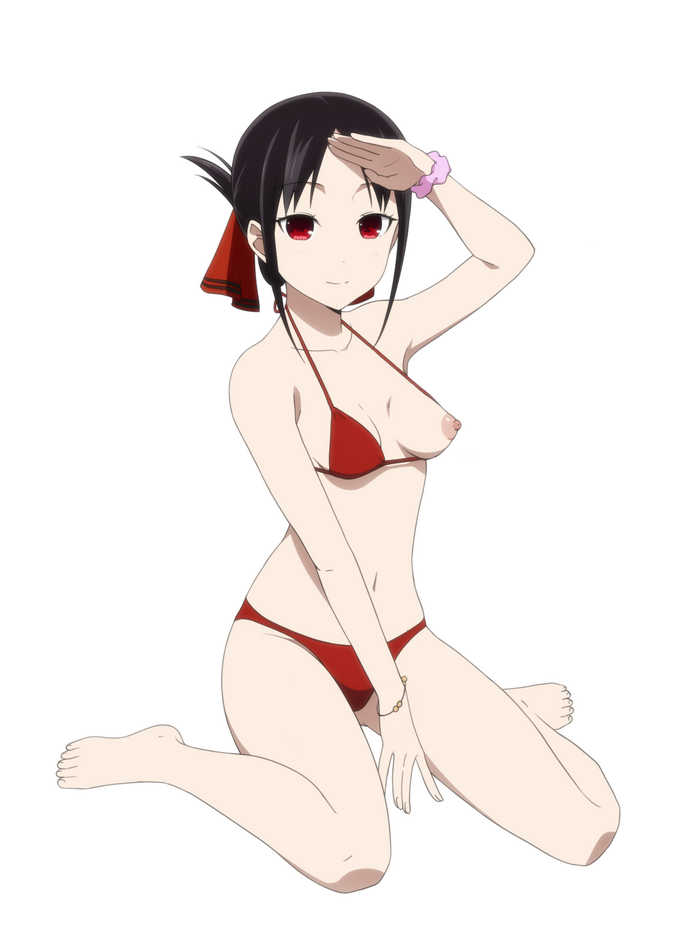 Вас заметили! - NSFW, Арт, Anime Art, Аниме, Kaguya-Sama wa Kokurasetai, Shinomiya Kaguya, Coro Fae, Сиськи, Купальник, Рисованная эротика, Эротика, Длиннопост