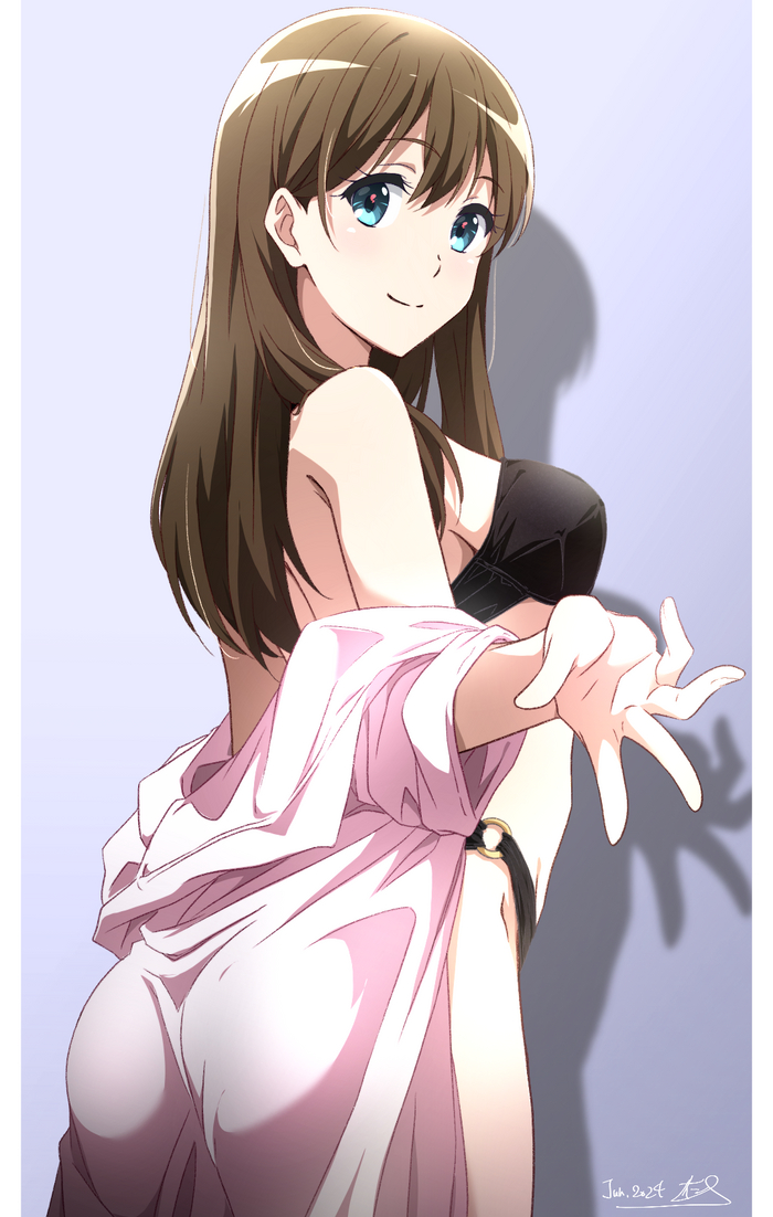 Mayu Kuroe - NSFW, Anime art, Anime, Girls, Art, Hand-drawn erotica, Hibike! Euphonium, Swimsuit