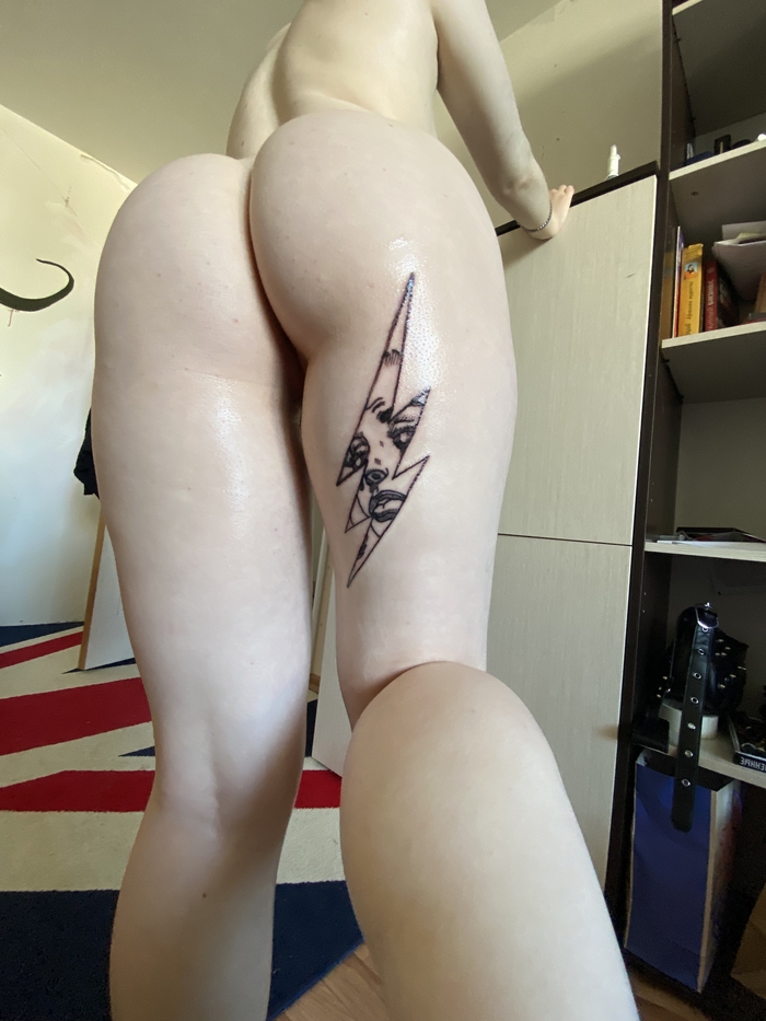 Tattoos - NSFW, My, Girl with tattoo, Booty, Boobs, Longpost