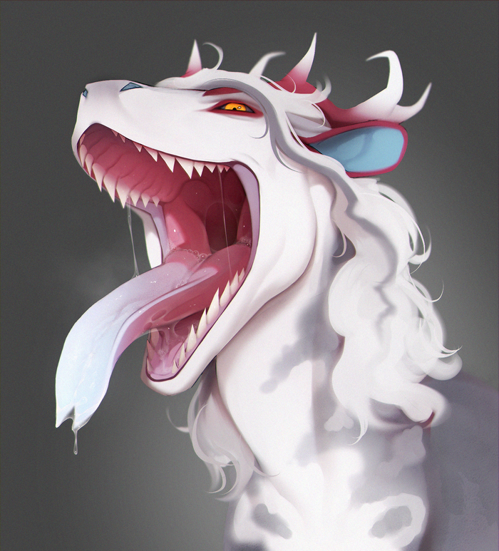 Mouth - NSFW, Nevolsky, Furry, Art, Furry art, Furry dragon, Vore, The Dragon