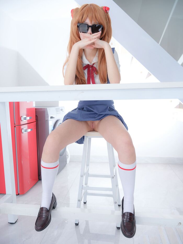 And Shinji's baka still does not go and does not go... -__- - NSFW, The photo, Boobs, Cosplay, Cosplayers, Labia, Porn, Asuka langley, Evangelion, Anime, Longpost, Anus