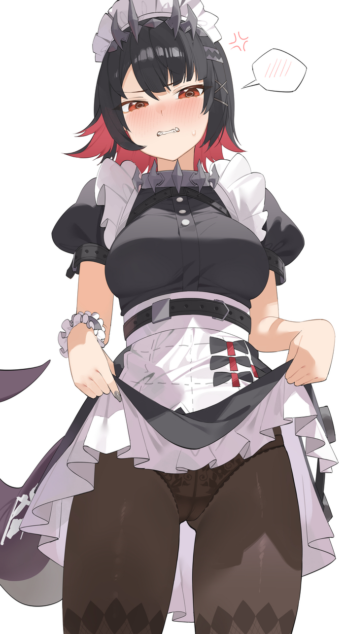 Ellen - NSFW, Zenless Zone Zero, Ellen Joe (zzz), Art, Girls, Games, Anime art, Anime, Housemaid, Pantsu, Hand-drawn erotica