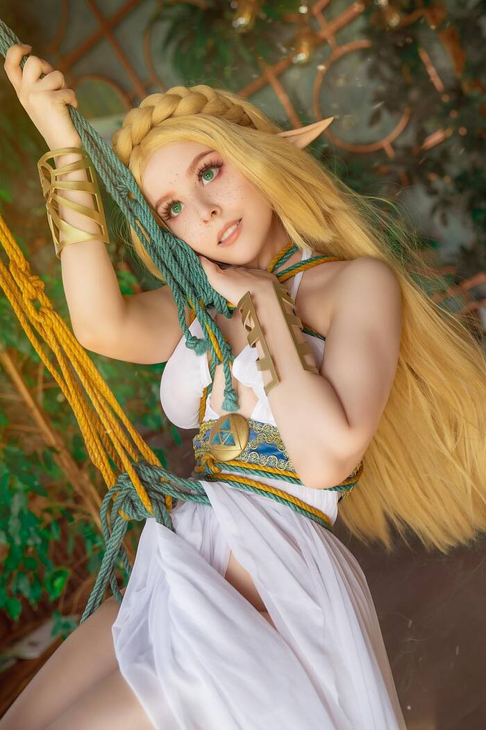 Zelda (Helly Valentine) - NSFW, Princess Zelda, The Legend of Zelda, Игры, Косплей, Косплееры, Эротика, Сиськи, Shibari, Бондаж, Длиннопост