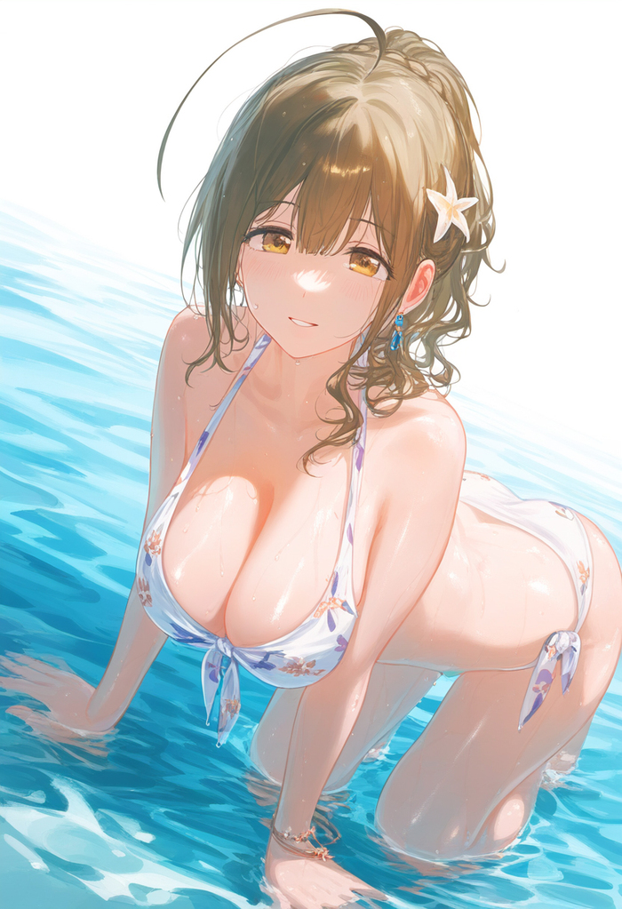 Chiyuki Kuwayama - NSFW, Chiyuki Kuwayama, The idolmaster, Neural network art, Anime art, Girls, Game art, Anime, Big size, Telegram (link)