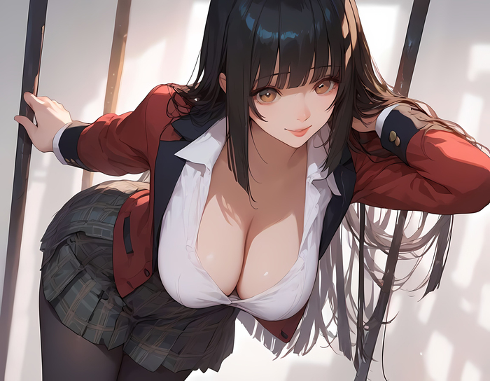 Yumeko Jabami - NSFW, Anime, Anime art, Kakegurui, Jabami yumeko, Neural network art, Pixiv, Longpost