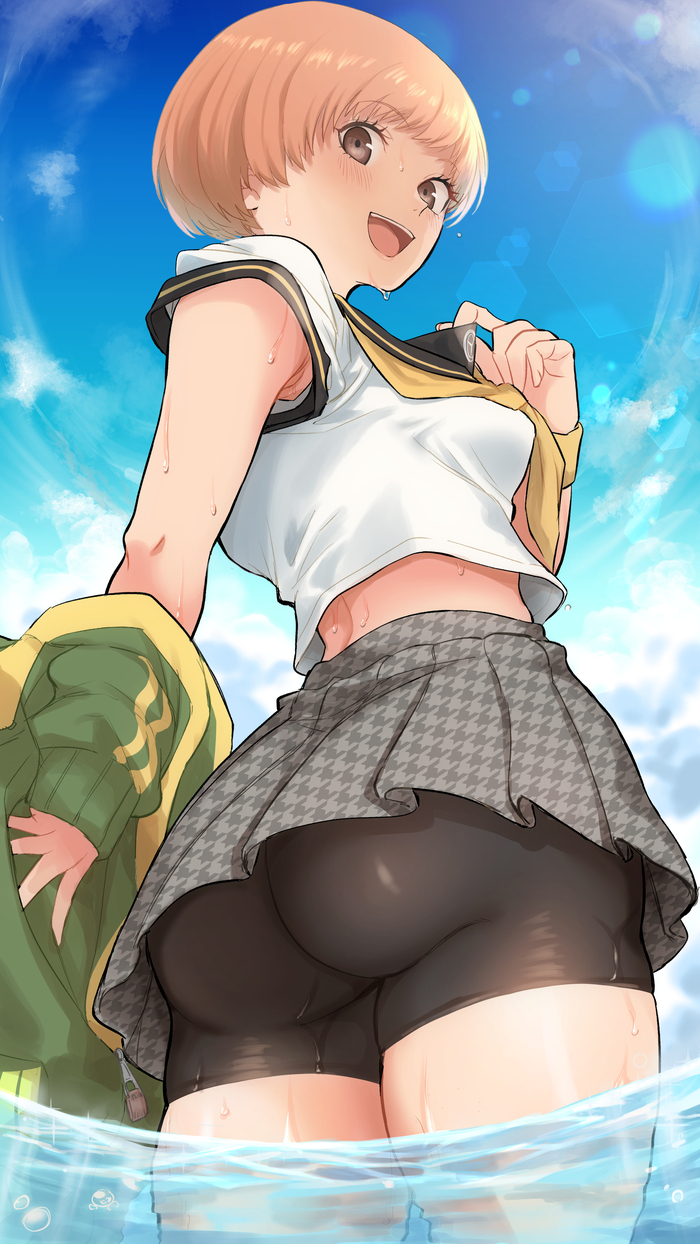 Chie - NSFW, Art, Anime, Anime art, Hand-drawn erotica, Persona, Persona 4, Chie Satonaka, Game art, Games