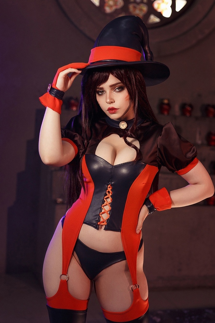 D.Va Witch (Ashen Reina) - NSFW, Фотография, Фотосессия, Косплей, Косплееры, Попа, Эротика, Overwatch, Dva, Хэллоуин, Длиннопост