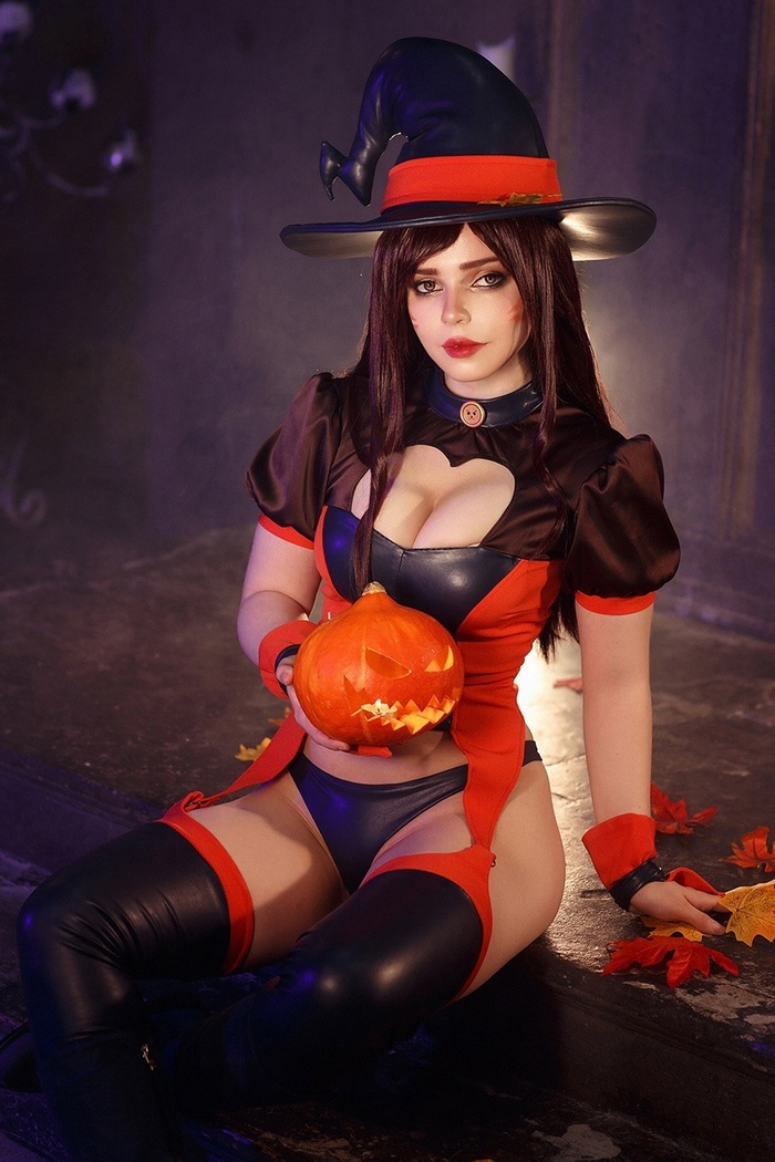 D.Va Witch (Ashen Reina) - NSFW, The photo, PHOTOSESSION, Cosplay, Cosplayers, Booty, Erotic, Overwatch, Dva, Halloween, Longpost