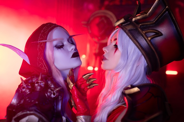 Sylvanas and Whitemane (Win_Winry, Caterpillar) - NSFW, Фотография, Косплей, Косплееры, Попа, Эротика, Warcraft, World of Warcraft, Игры, Длиннопост