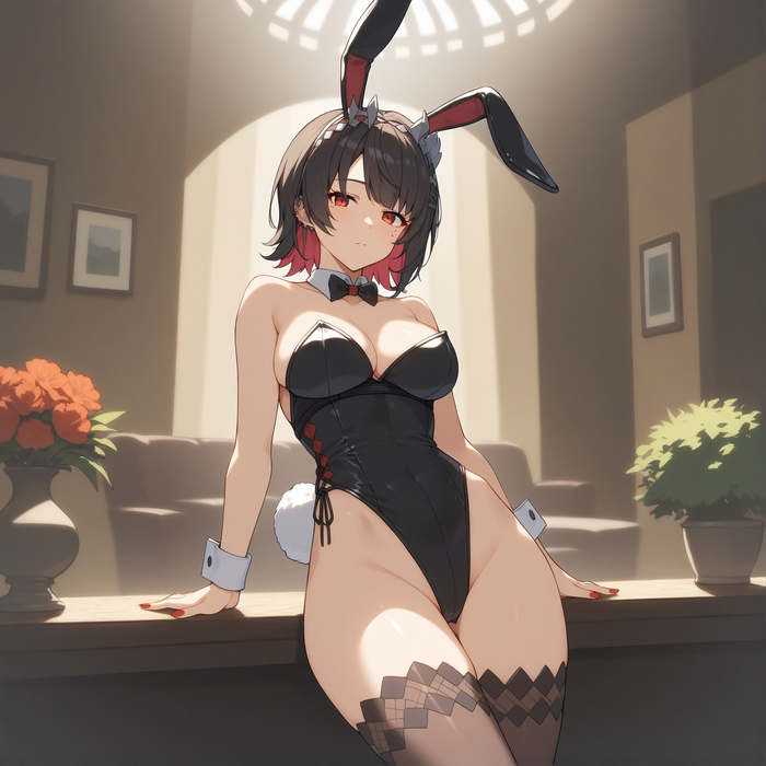 Ellen Joe - NSFW, Ellen Joe (zzz), Zenless Zone Zero, Anime art, Anime, Game art, Neural network art, Art, Girls, Housemaid, Telegram (link)