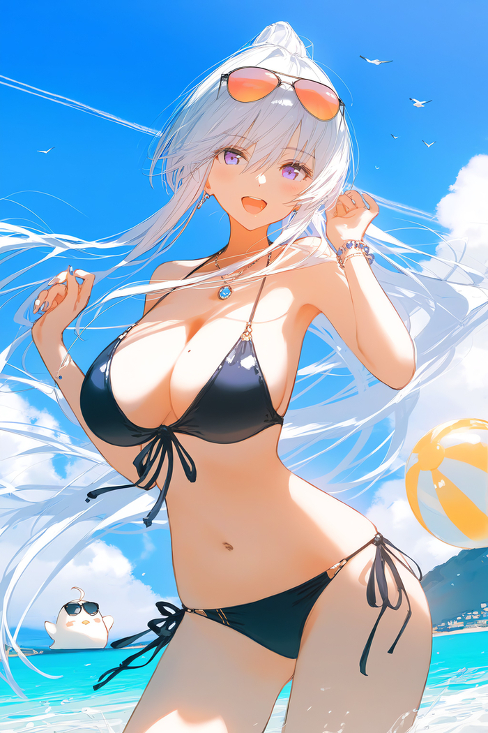 Enterprise - NSFW, Enterprise (Azur Lane), Azur Lane, Арты нейросетей, Девушки, Аниме, Anime Art, Game Art, Telegram (ссылка)