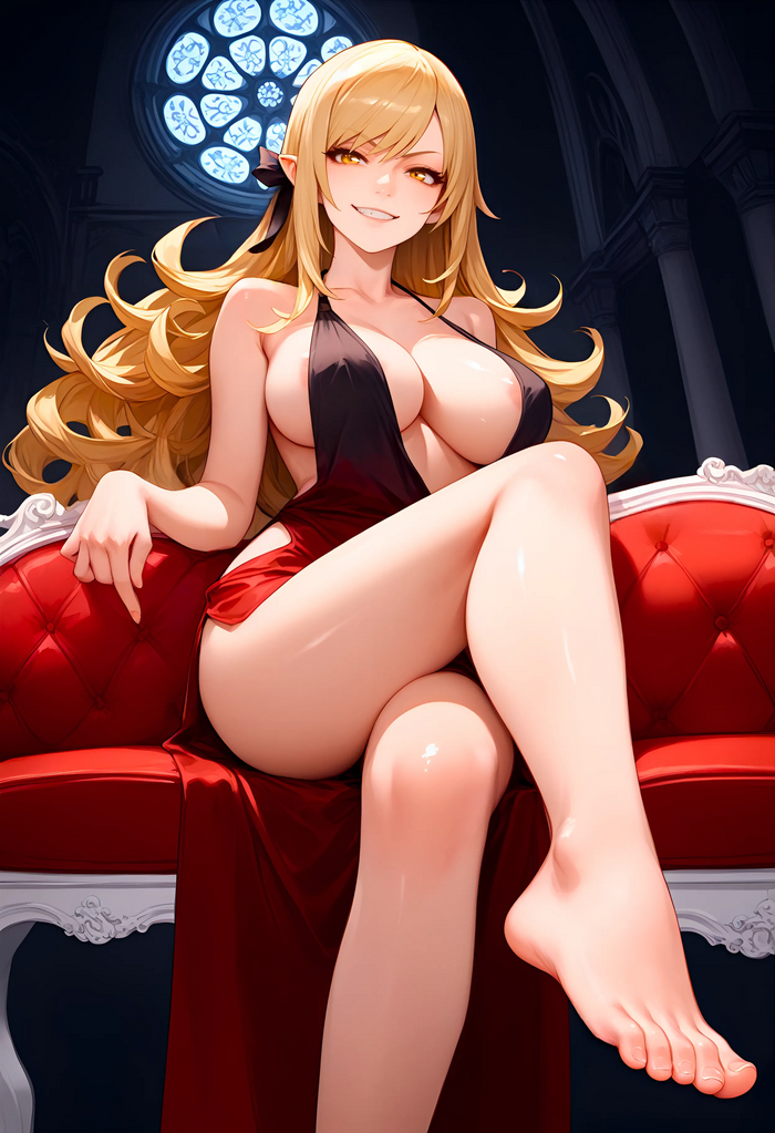 Kiss-Shot Acerola-Orion Heart-Under-Blade - NSFW, Аниме, Anime Art, Kiss-Shot Acerola-orion Heart-under-blade, Monogatari series, Арты нейросетей, Футфетиш