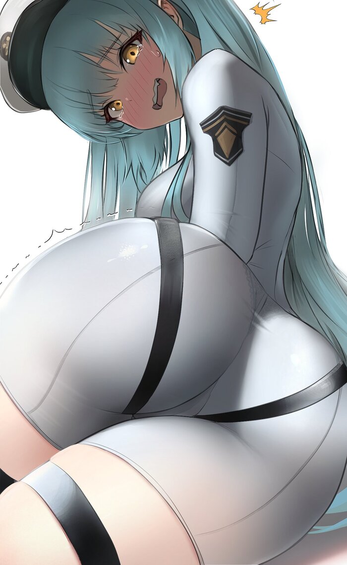 slap... - NSFW, Anime art, Anime, Goddess of victory: nikke, Privaty (Nikke), Booty, Pantsu, Longpost