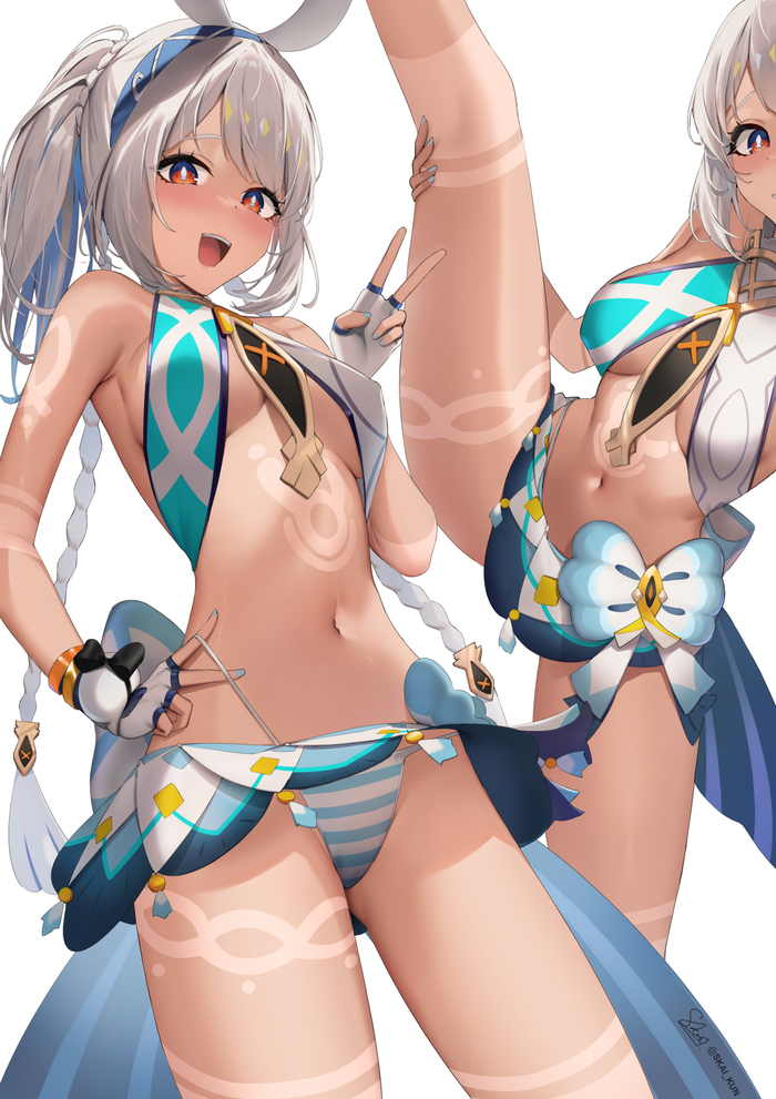 Mualani - NSFW, Anime art, Anime, Genshin impact, Mualani (Genshin Impact), Pantsu, Hoba