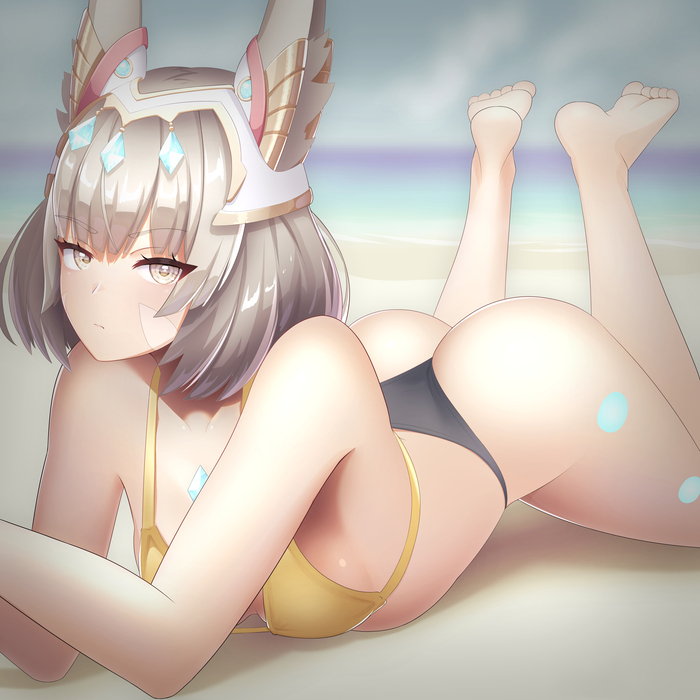 Nia - NSFW, Anime Art, Аниме, Xenoblade, Nia, Animal Ears, Zambonito