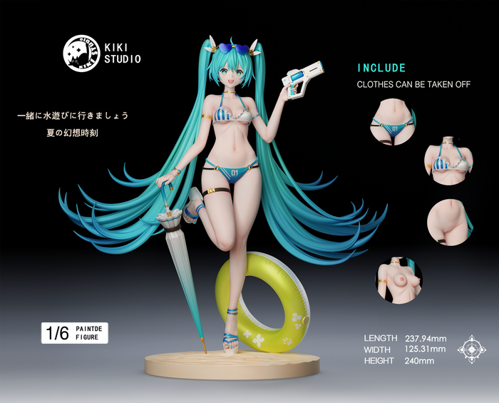 HATSUNE MIKU - NSFW, Anime, Boobs, Figurines, Booty, Swimsuit, Bikini, Hatsune Miku, Labia, Vocaloid, Longpost